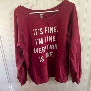 Burgundy thin sweatshirt